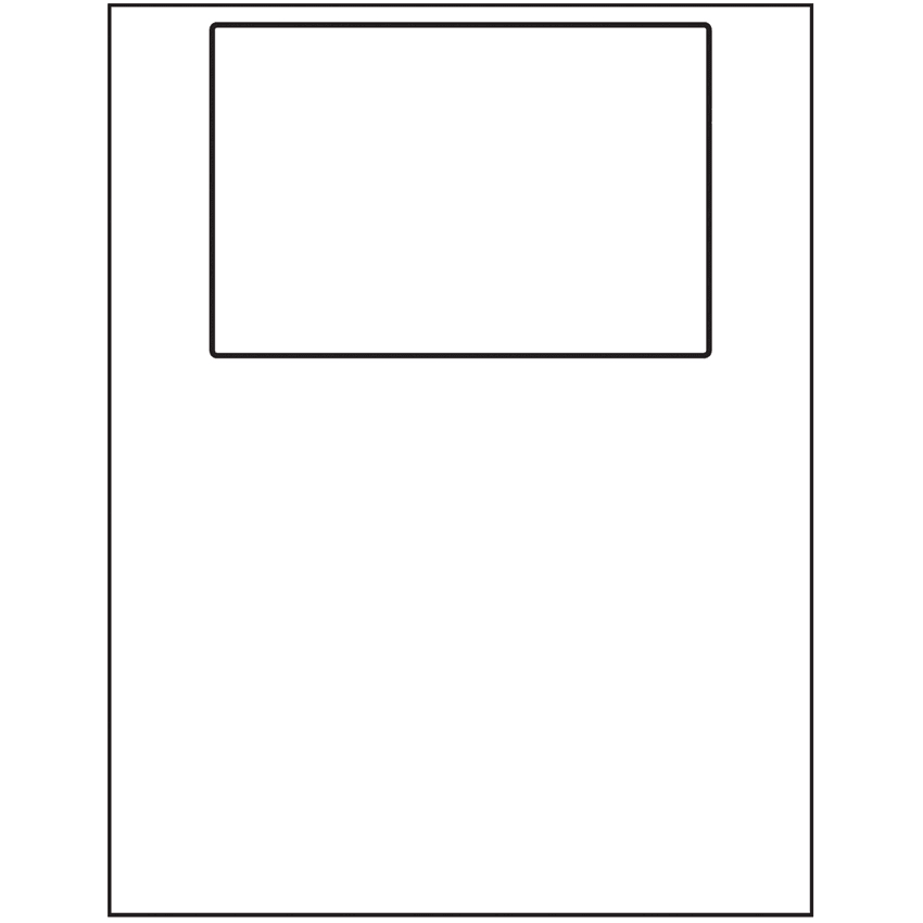 6" x 4" White Vinyl Drum Rectangular Sheet Labels