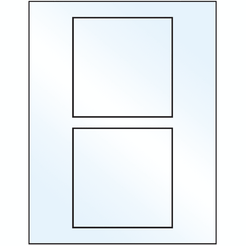 4.5" x 4.5" Crystal Clear Square Sheet Labels