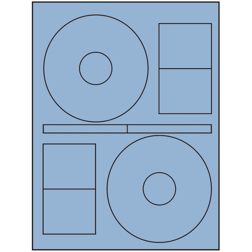 4.64" x 4.64" Pastel Blue Sheet Labels