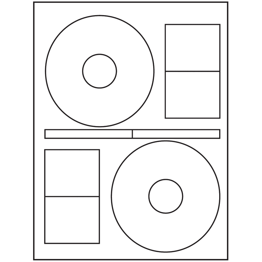4.64" x 4.64" White Polyester Sheet Labels