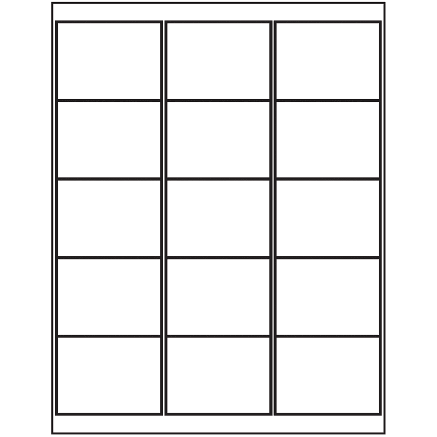 2.6875" x 2" White Polyester Rectangular Sheet Labels