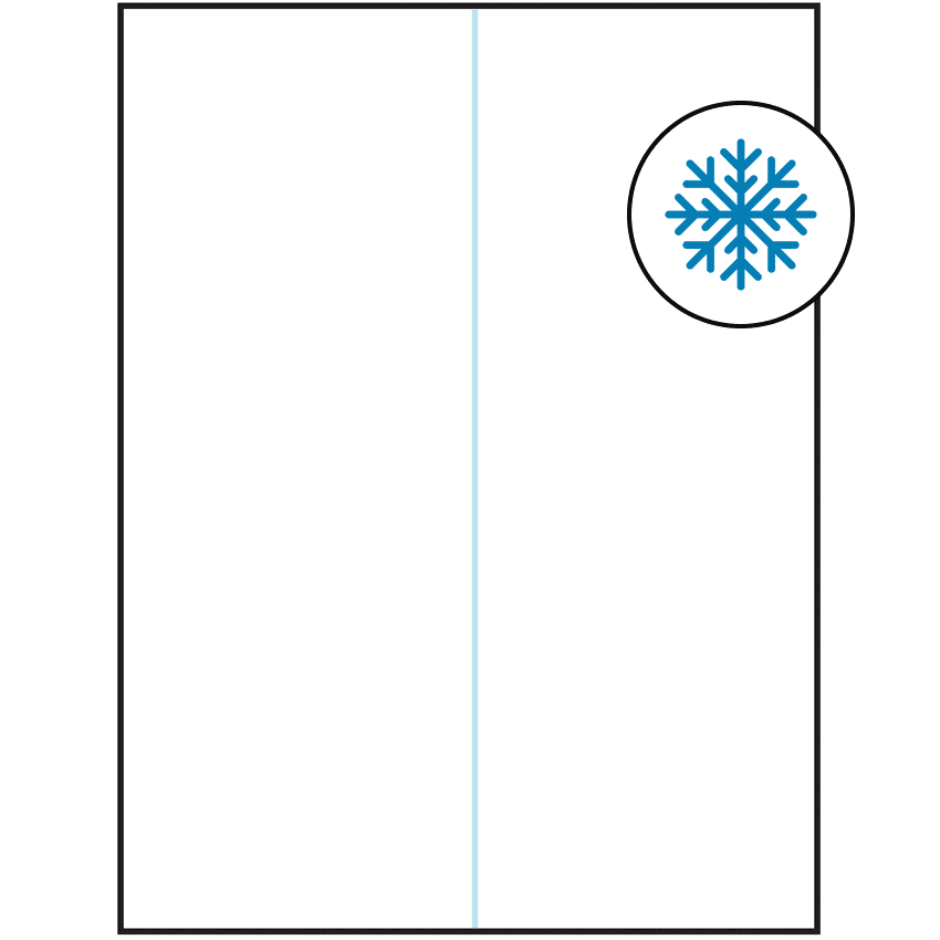 8.5" x 11" White Rectangular Sheet Labels - Freezer Grade Adhesive