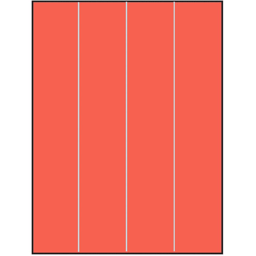 8.5" x 11" Red Rectangular Sheet Labels