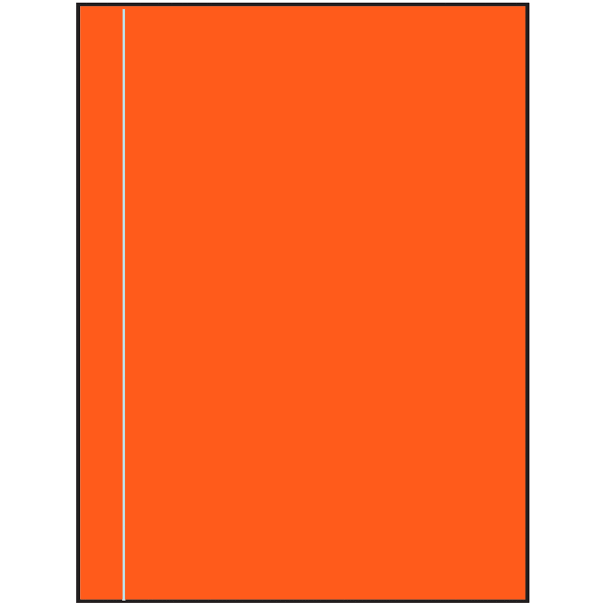 8.5" x 11" Fluorescent Red Rectangular Sheet Labels