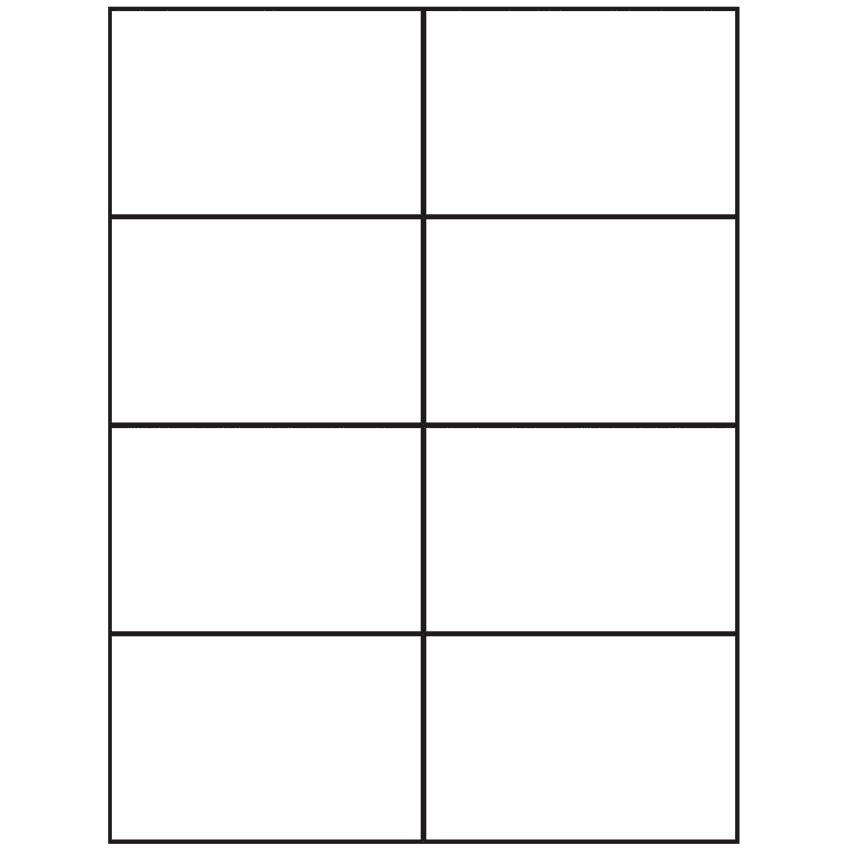4.25" x 2.75" White Polyester Rectangular Sheet Labels