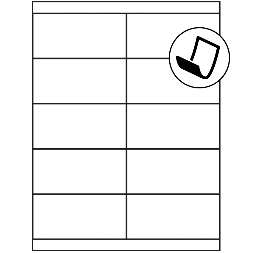 4.25" x 2" Blockout Rectangular Sheet Labels