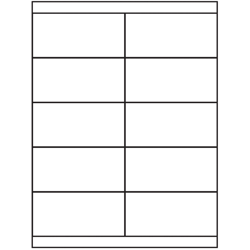 4.25" x 2" White Rectangular Sheet Labels