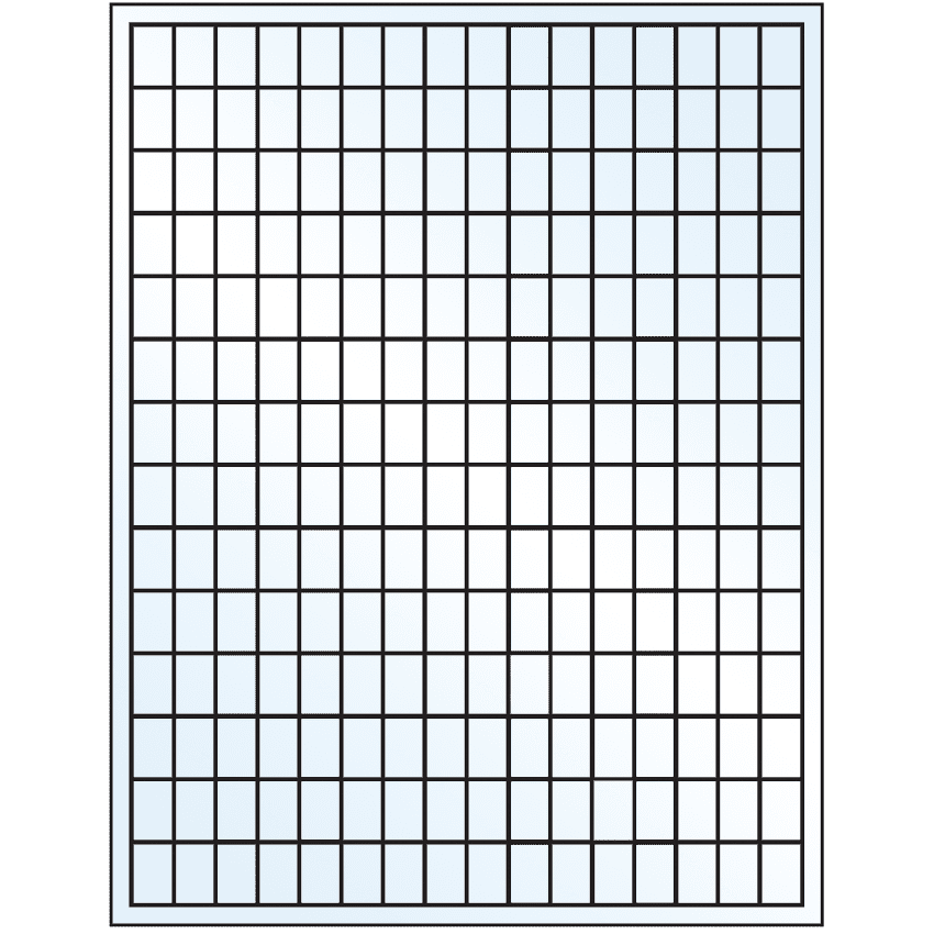 0.5" x 0.75" White Mid Gloss Rectangular Sheet Labels