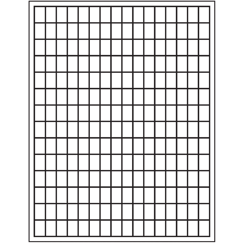 0.5" x 0.75" White Rectangular Sheet Labels
