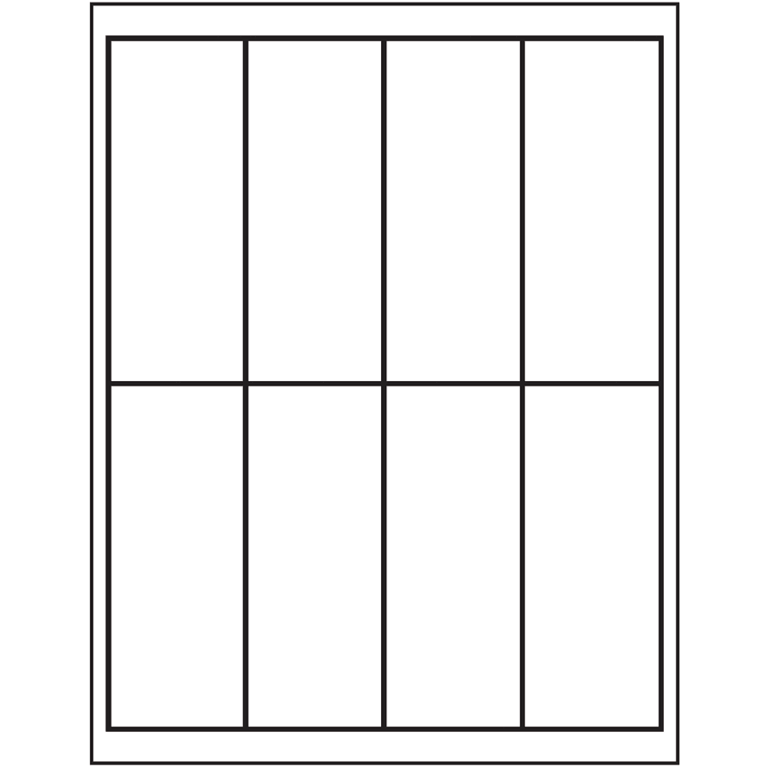 2" x 5" White Vinyl Drum Rectangular Sheet Labels