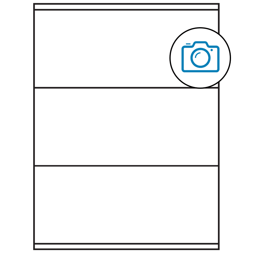 8.5" x 3.5" Photo Gloss Rectangular Sheet Labels