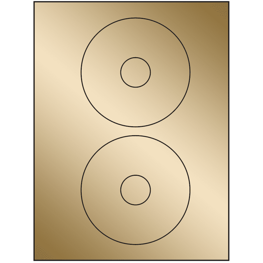 4.5" Gold Foil Circular Sheet Labels