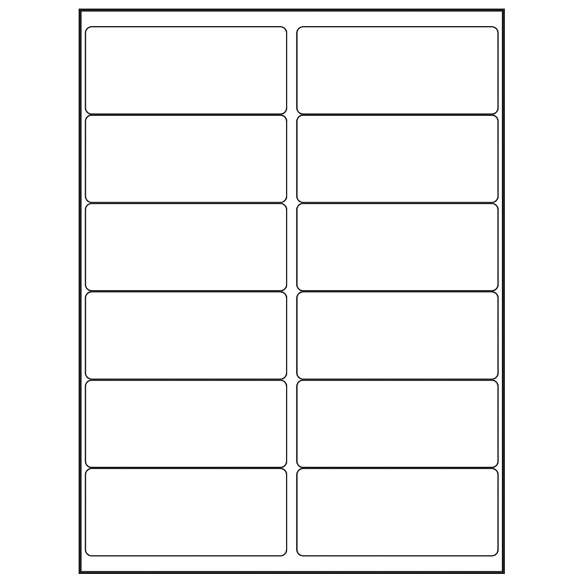 4" x 1.75" White Polyester Rectangular Sheet Labels