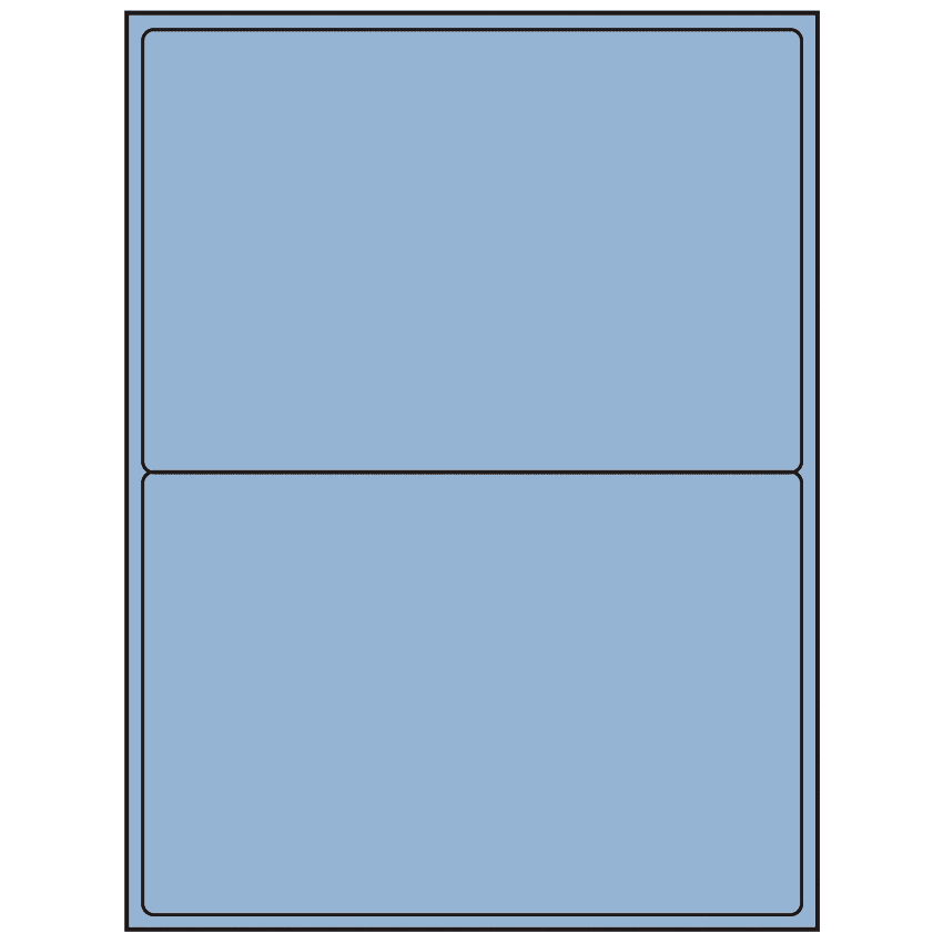 8.4375" x 5.4531" Pastel Blue Rectangular Sheet Labels