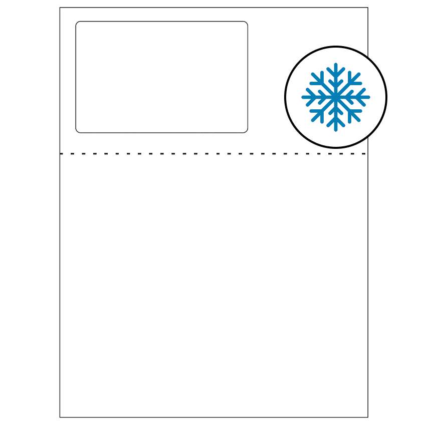 4.75" x 3" White Rectangular Sheet Labels - Freezer Grade Adhesive