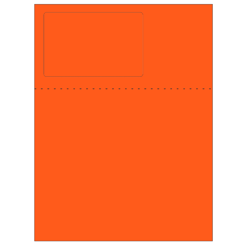 4.75" x 3" Fluorescent Red Rectangular Sheet Labels
