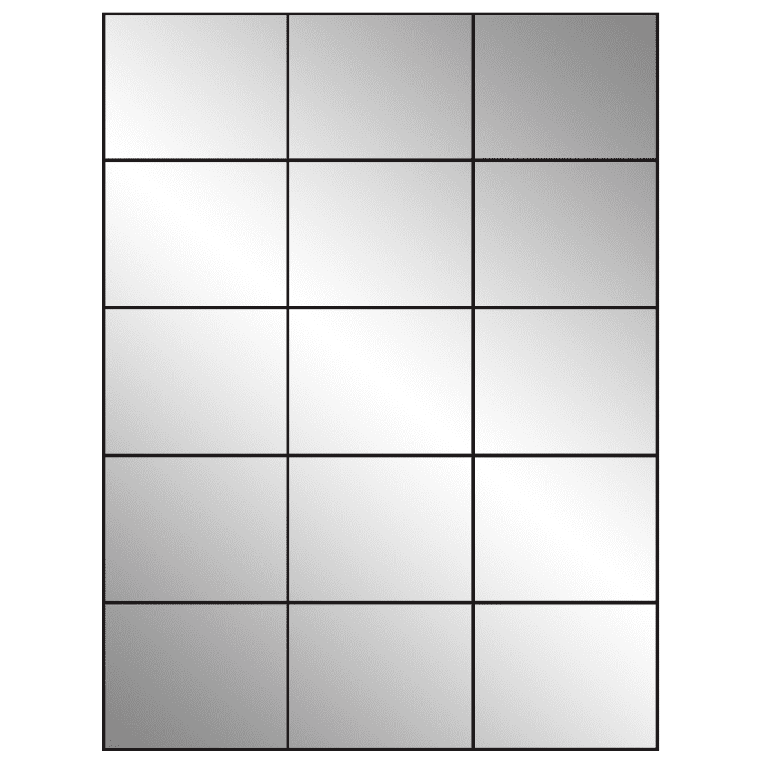 2.83" x 2.2" Silver Foil Rectangular Sheet Labels