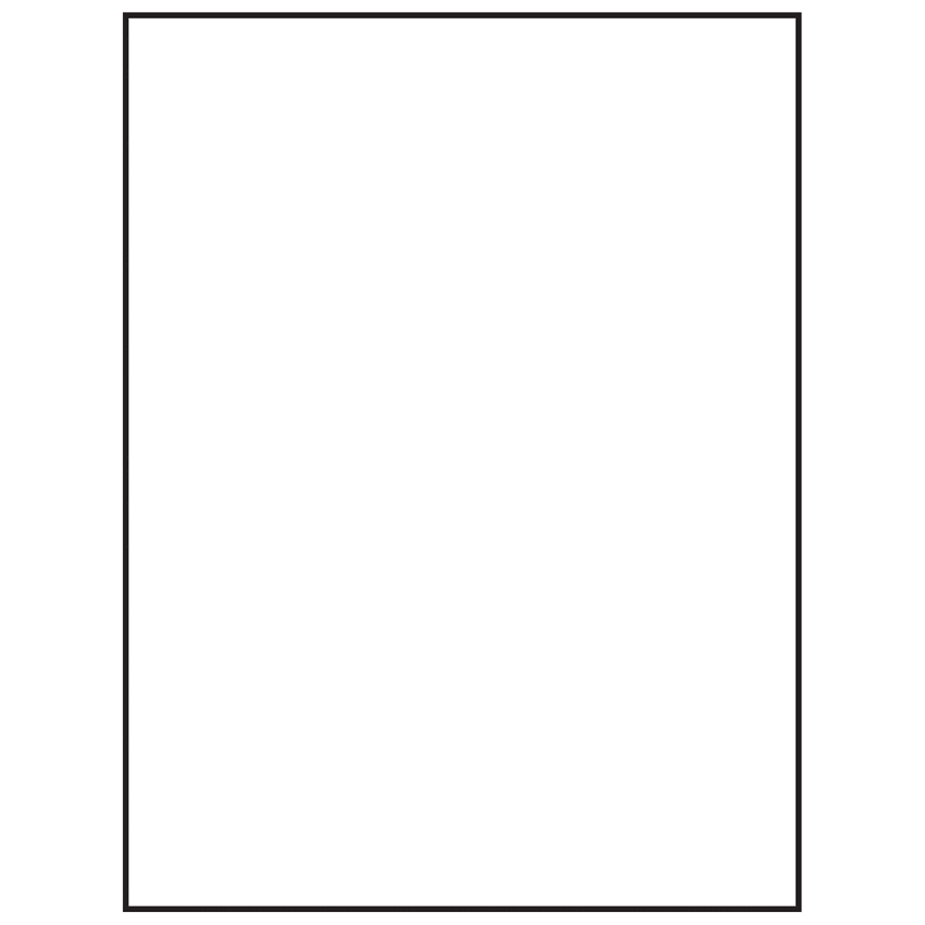 8.5" x 11" White Rectangular Sheet Labels