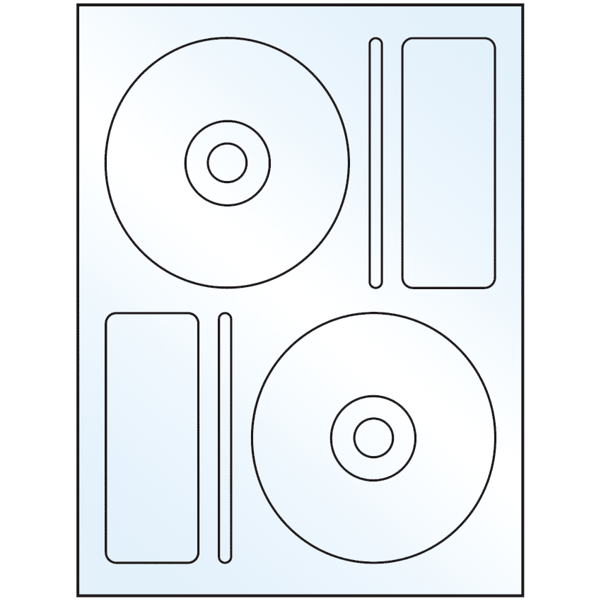 4.656" x 4.656" Crystal Clear Sheet Labels