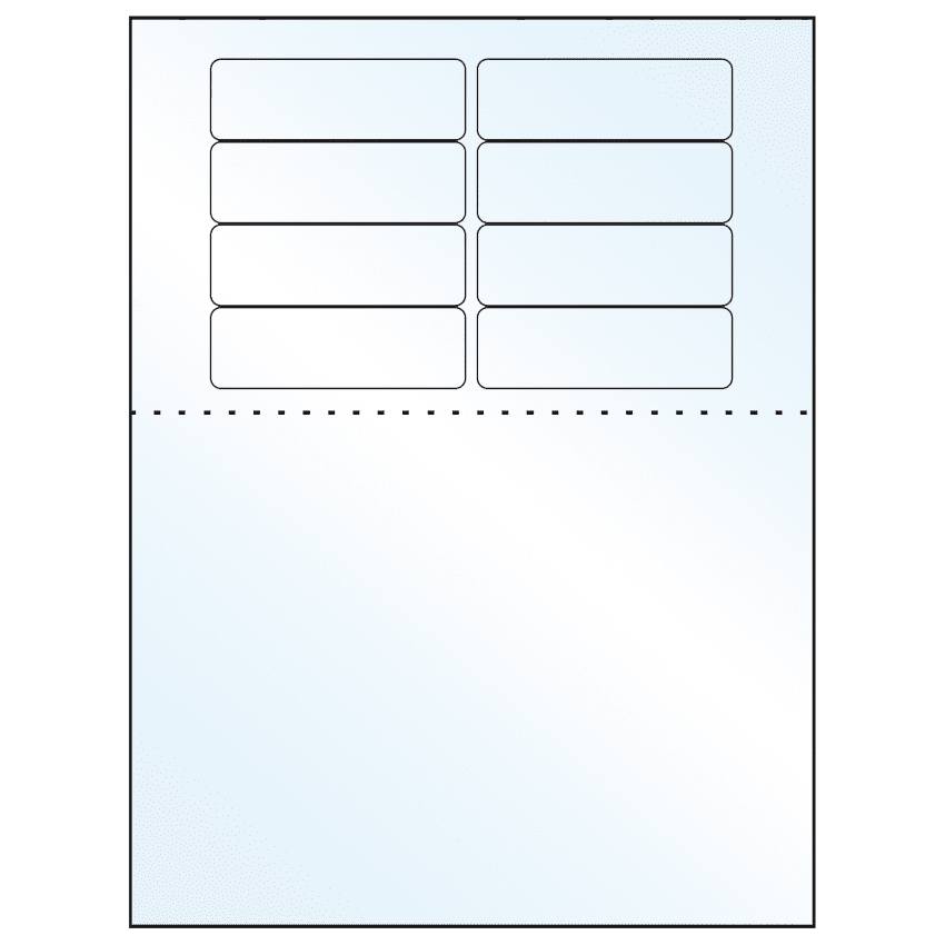 3.1875" x 1" White Mid Gloss Rectangular Sheet Labels