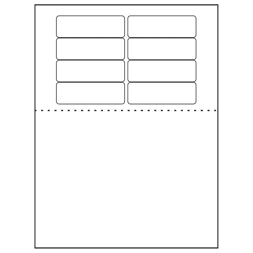 3.1875" x 1" White Rectangular Sheet Labels