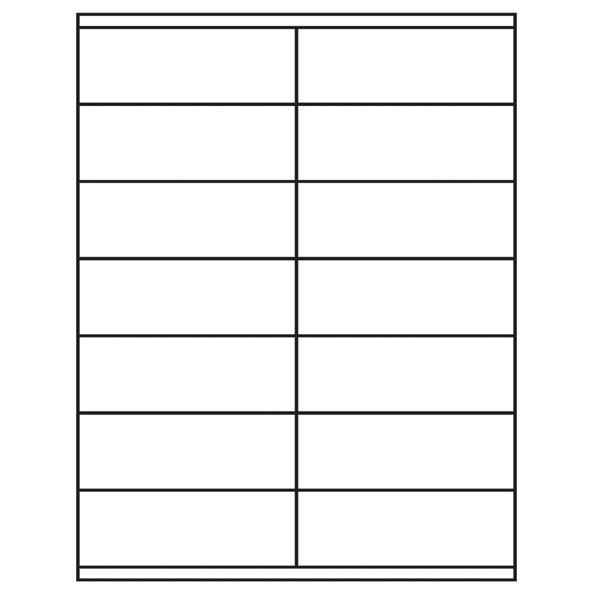 4.25" x 1.5" White Rectangular Sheet Labels