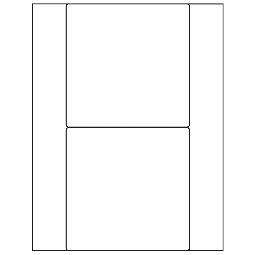 5.5" x 5.5" White Vinyl Drum Square Sheet Labels
