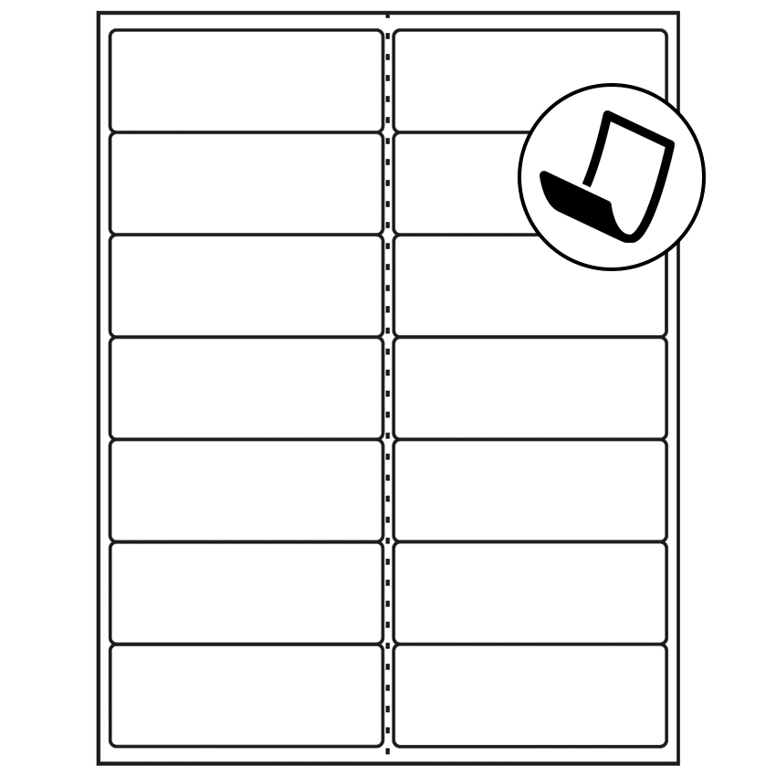 4" x 1.5" Blockout Rectangular Sheet Labels