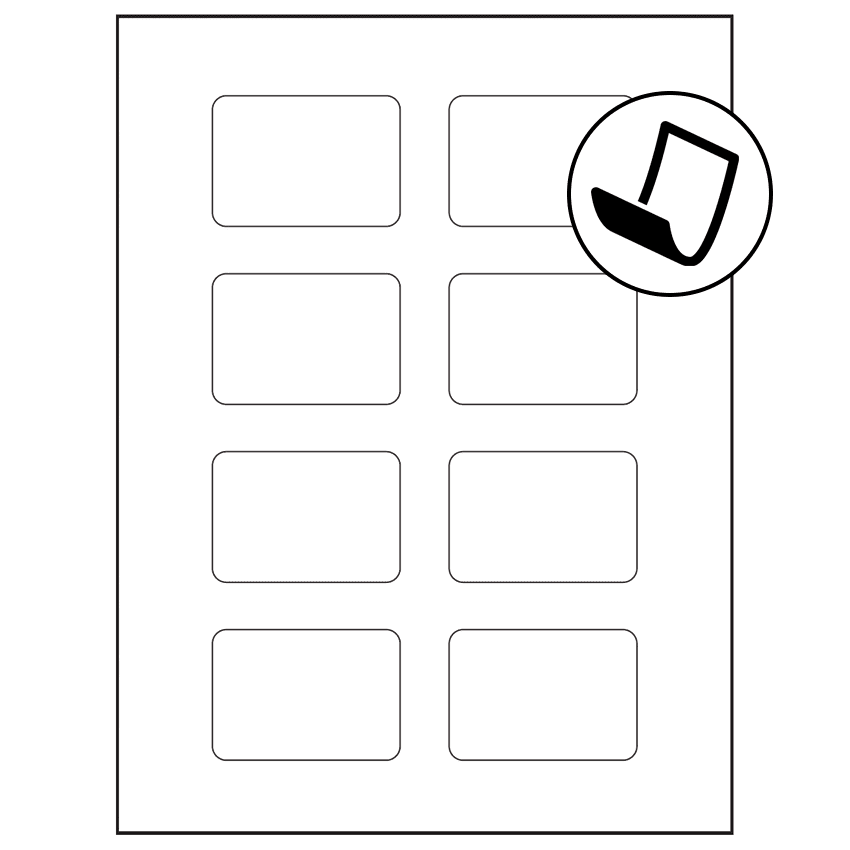 2.6" x 1.77" Blockout Rectangular Sheet Labels