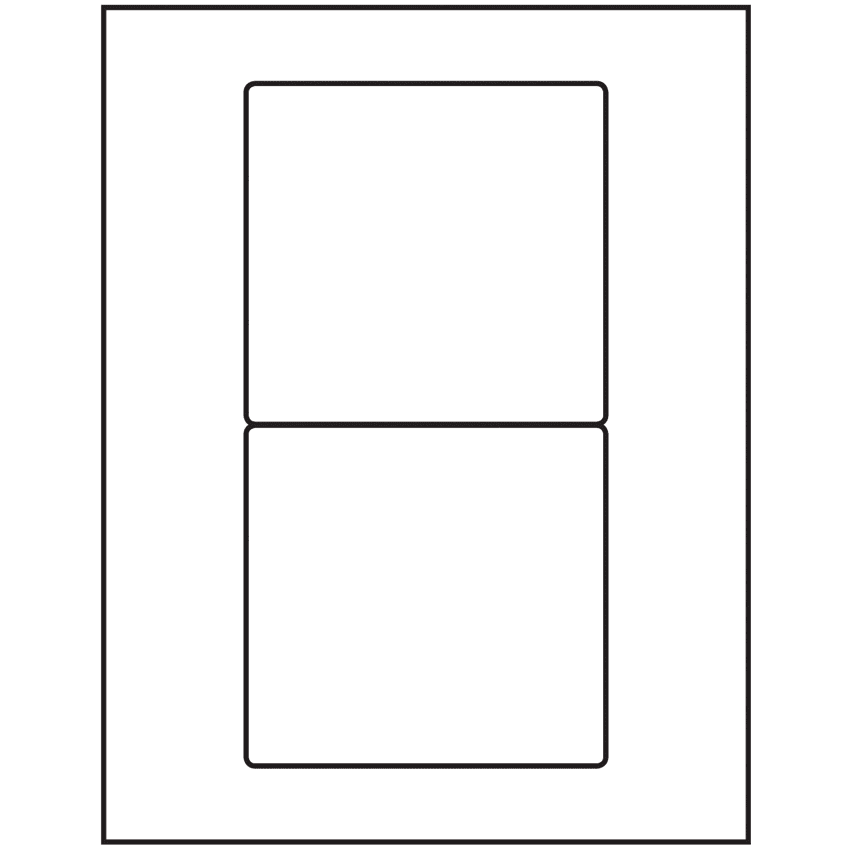 4.75" x 4.5" White Matte Litho Rectangular Sheet Labels