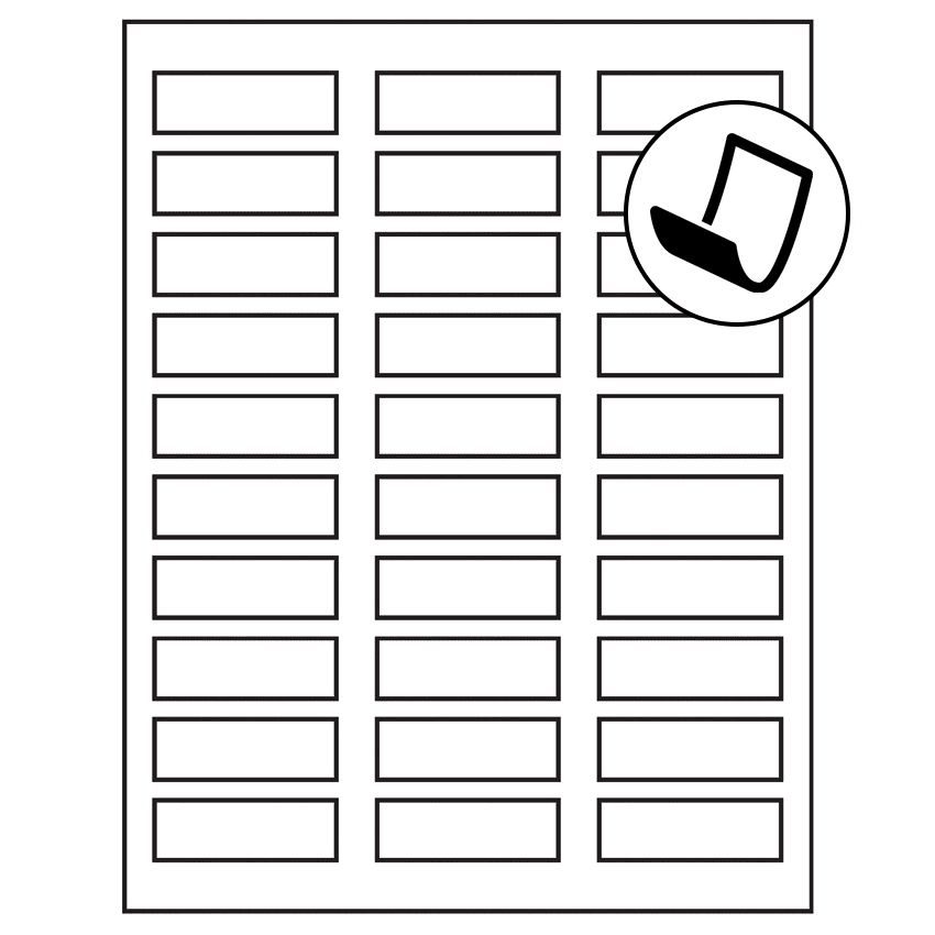2.25" x 0.75" Blockout Rectangular Sheet Labels