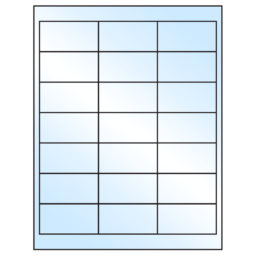 2.66" x 1.375" White Premium High Gloss Rectangular Sheet Labels