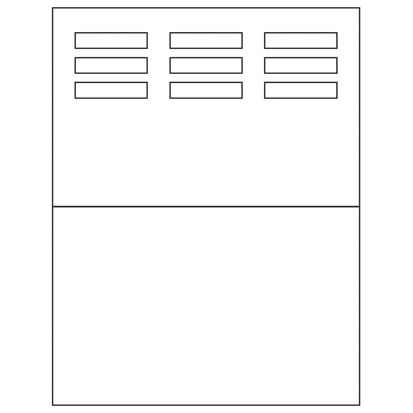 1.96" x 0.46" White Rectangular Sheet Labels