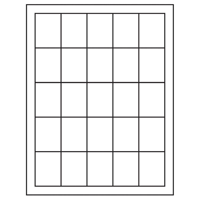 1.5" x 2" White Rectangular Sheet Labels