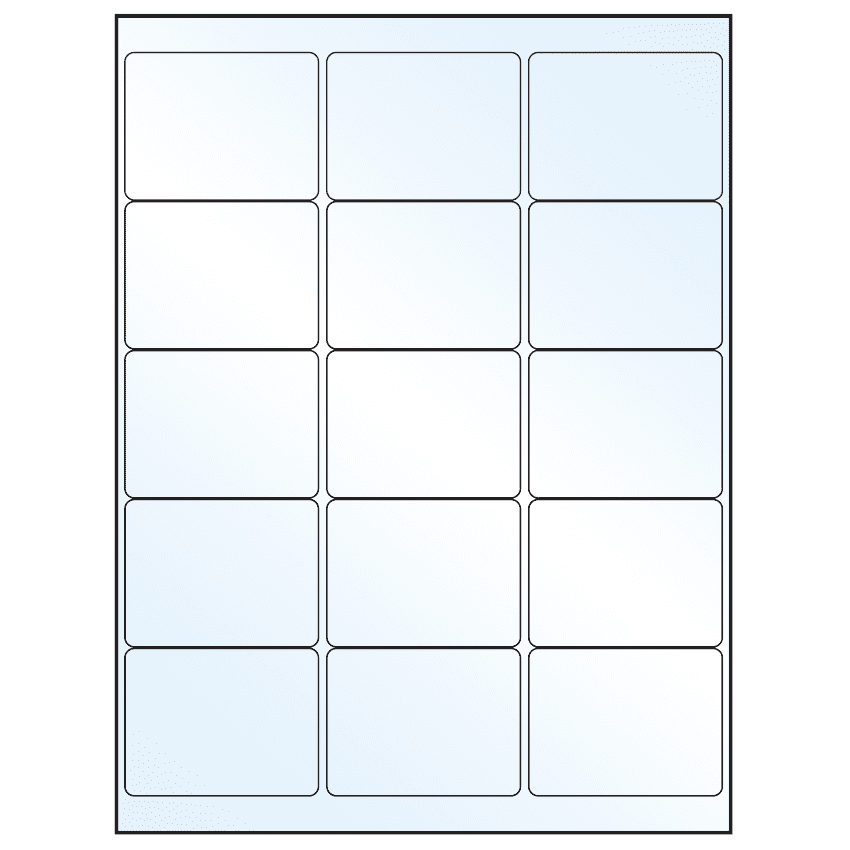 2.6875" x 2" White Mid Gloss Rectangular Sheet Labels