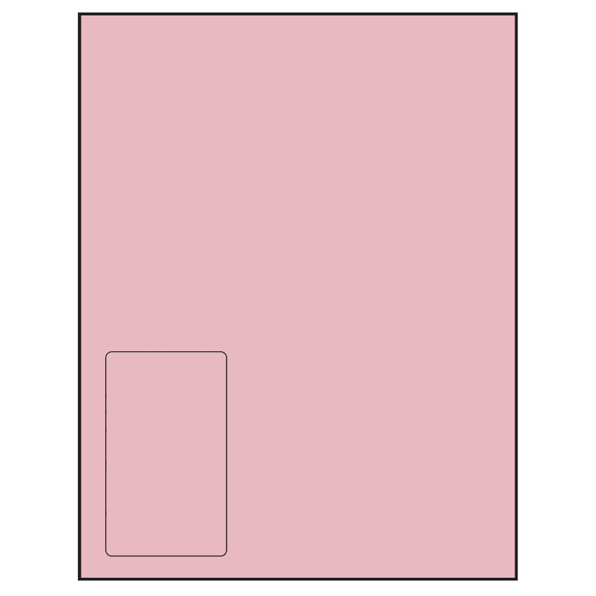 2.375" x 4" Pastel Pink Rectangular Sheet Labels