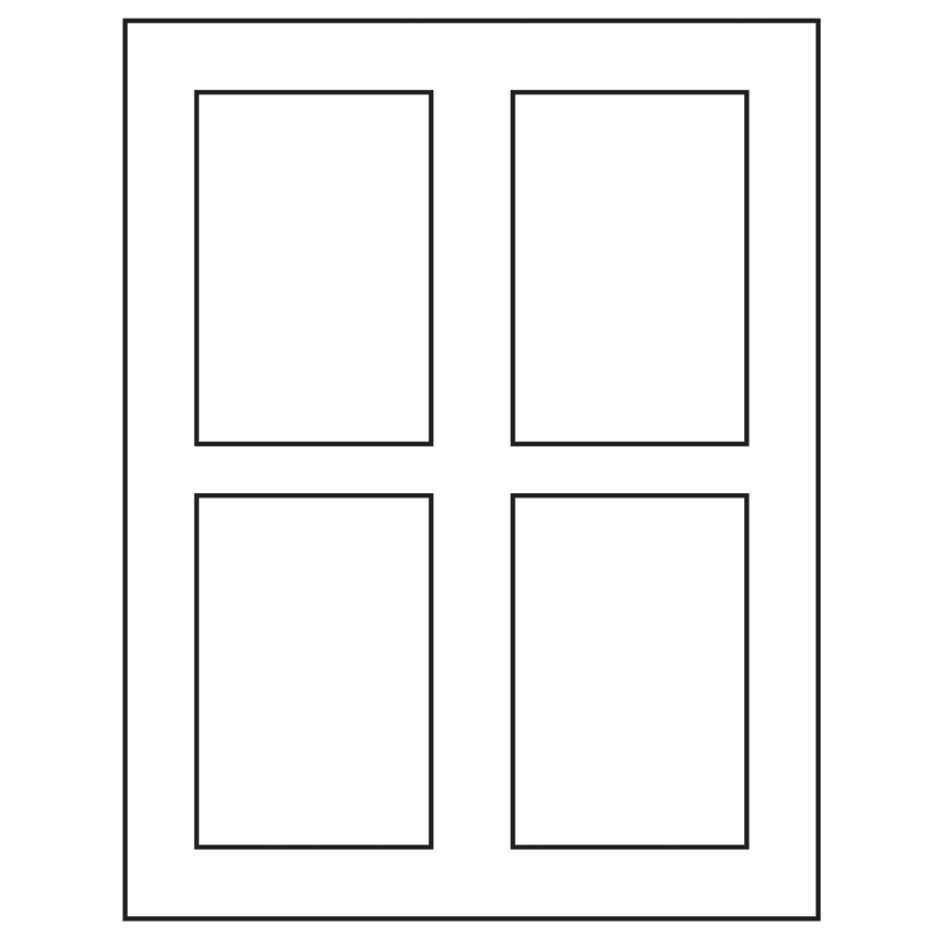 2.875" x 4.312" White Rectangular Sheet Labels