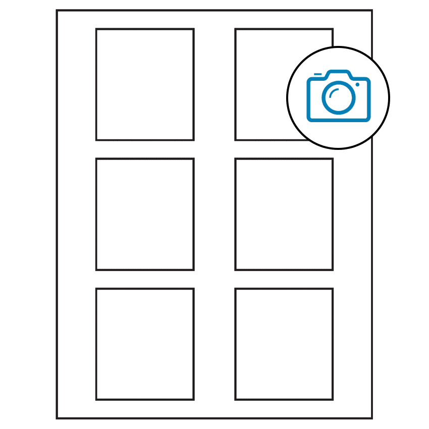 2.625" x 3" Photo Gloss Rectangular Sheet Labels