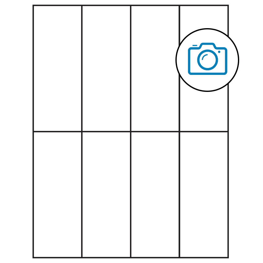 2.125" x 5.5" Photo Gloss Rectangular Sheet Labels