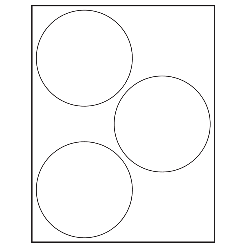 4.5" White Vinyl Drum Circular Sheet Labels