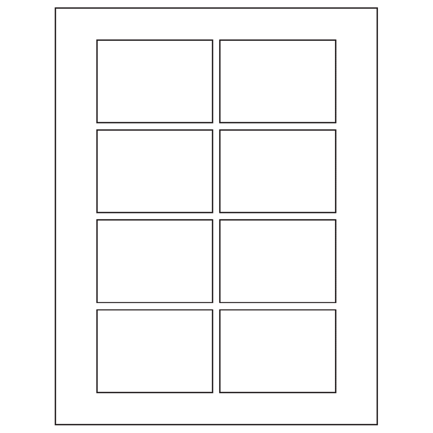 3.0625" x 2.1875" White Polyester Rectangular Sheet Labels