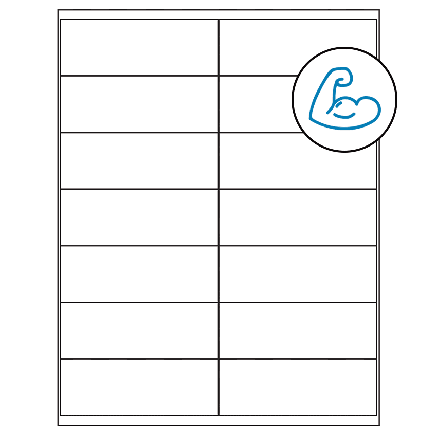 4.1875" x 1.5" White Rectangular Sheet Labels - Ultra Aggressive Adhesive