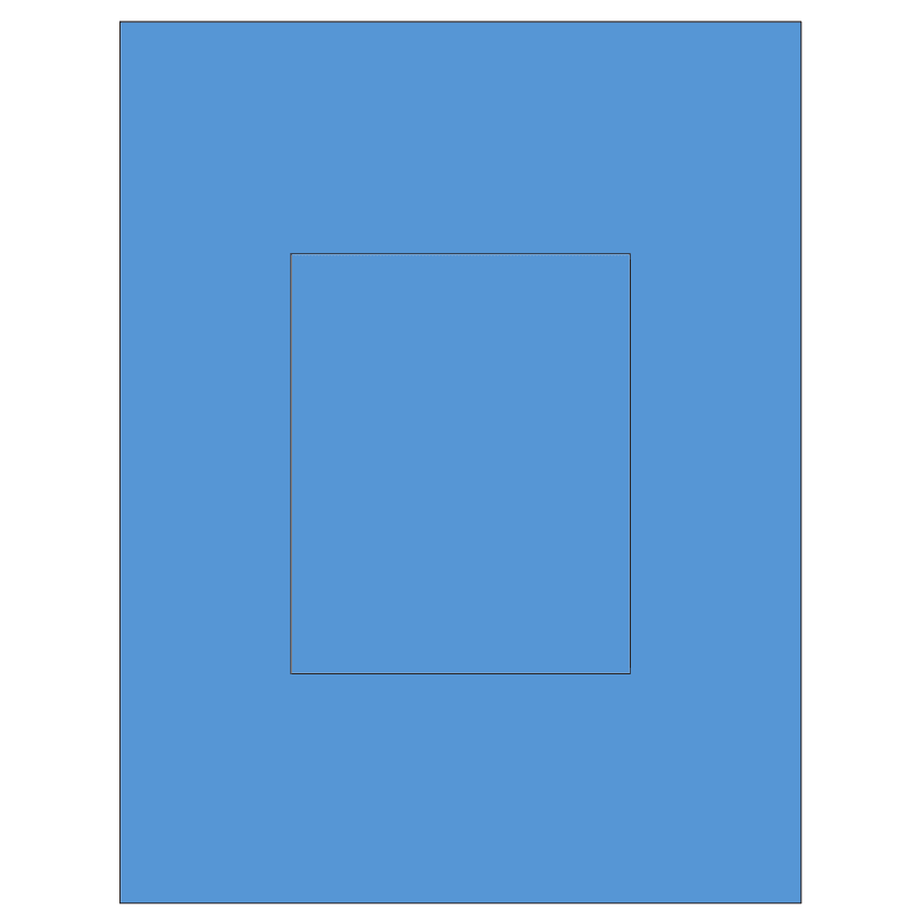 4.25" x 5.25" Fluorescent Blue Rectangular Sheet Labels
