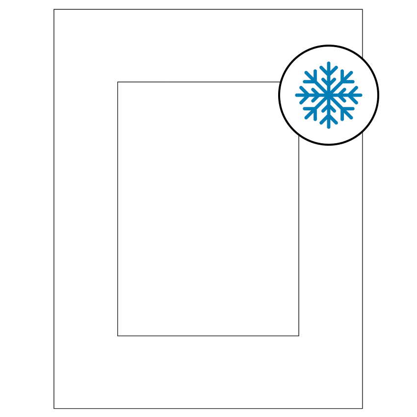 5" x 7" White Rectangular Sheet Labels - Freezer Grade Adhesive
