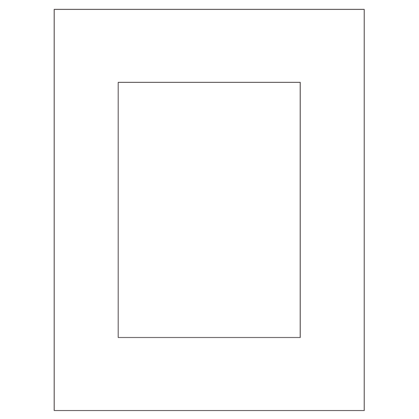 5" x 7" White Matte Litho Rectangular Sheet Labels