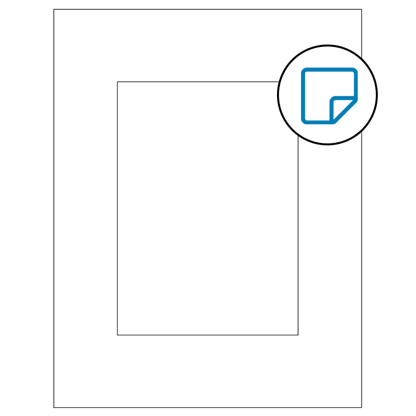 5" x 7" White Rectangular Sheet Labels - Removable Adhesive