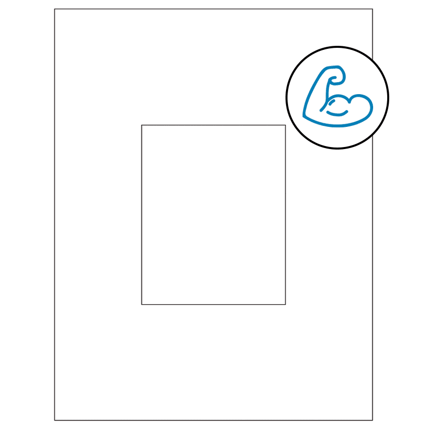 3.8584" x 4.8037" White Rectangular Sheet Labels - Ultra Aggressive Adhesive