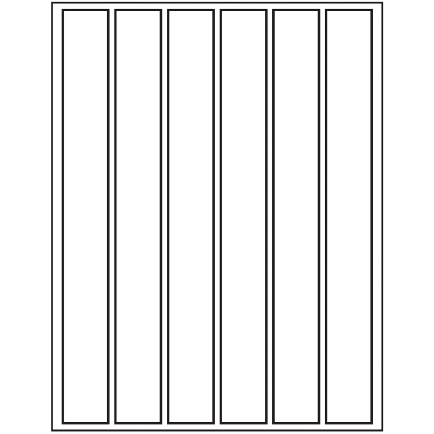 1.18" x 10.6" White Polyester Rectangular Sheet Labels