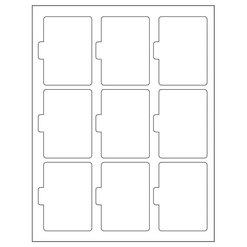 2.5135" x 3.2152" White Matte Litho Sheet Labels