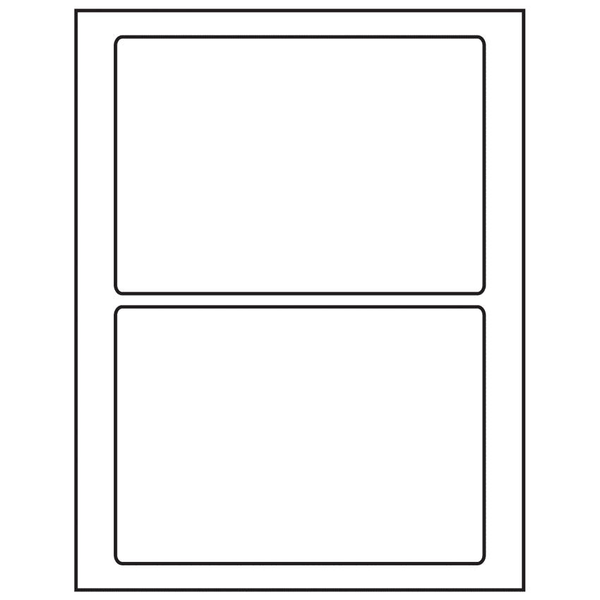 7" x 4.875" White Polyester Rectangular Sheet Labels